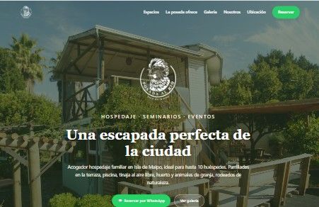 Captura del sitio de la posada